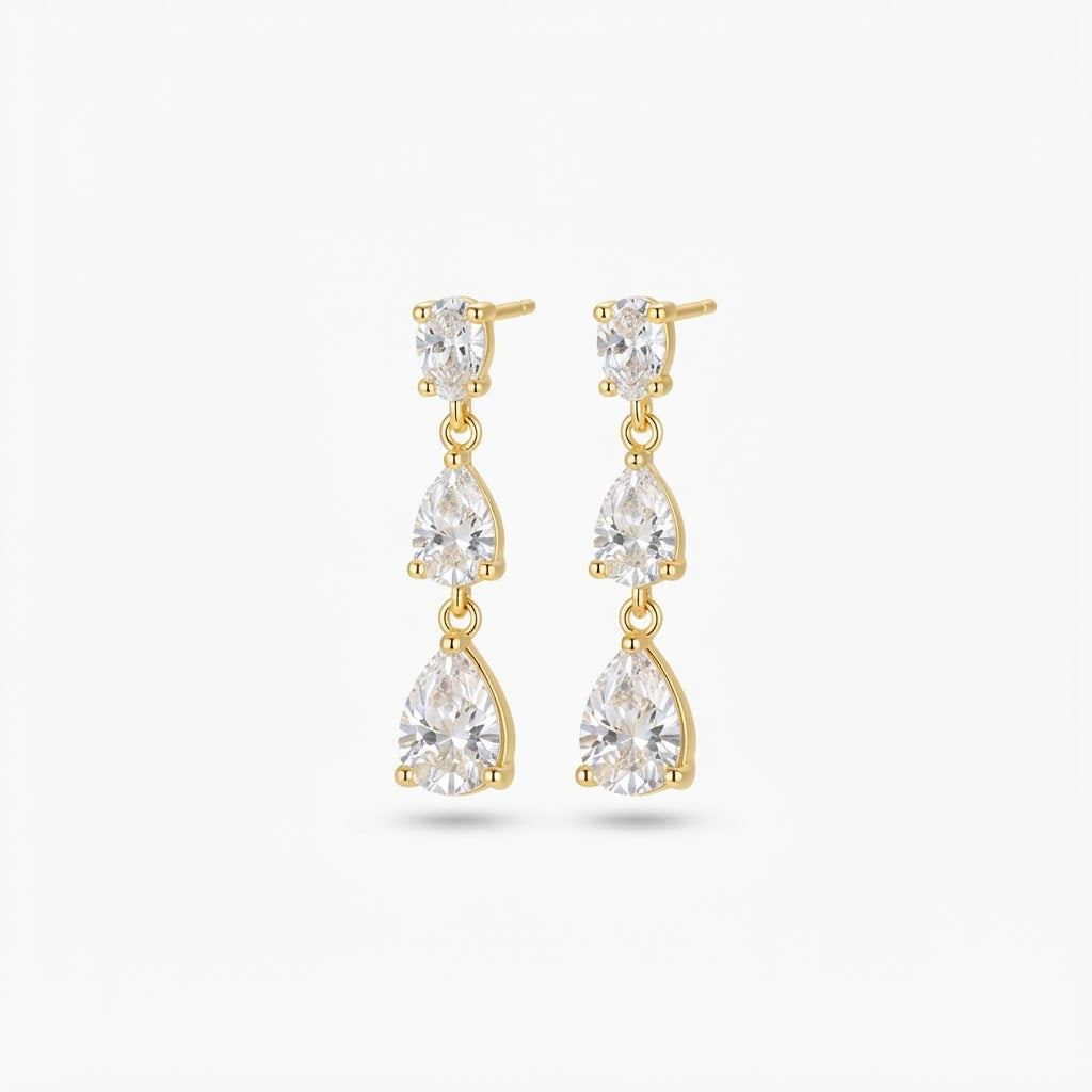 Aretes gotas de cristal