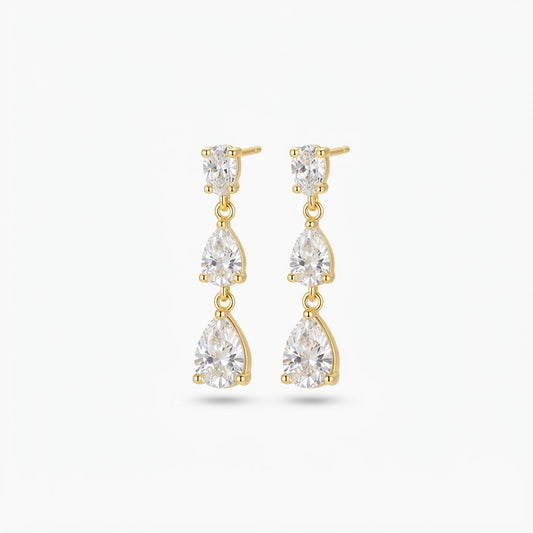 Aretes gotas de cristal