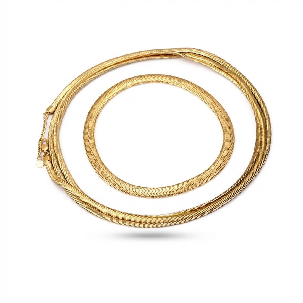 Collar largo plano