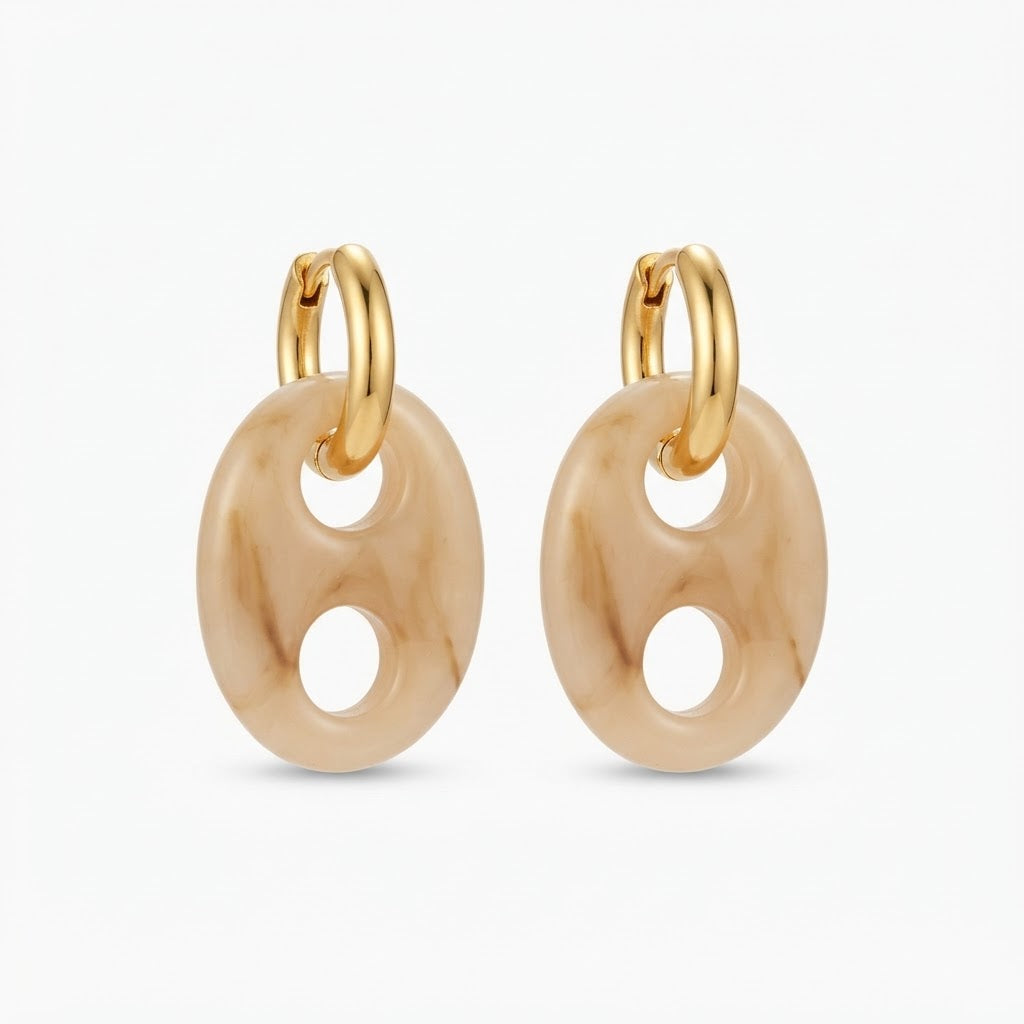 Aretes corcholata hueso