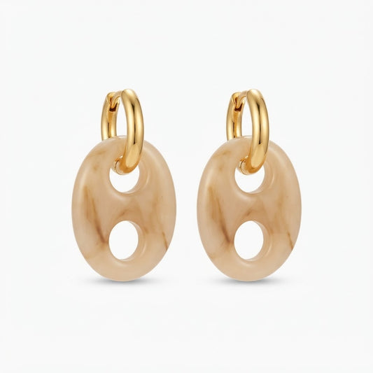 Aretes corcholata hueso