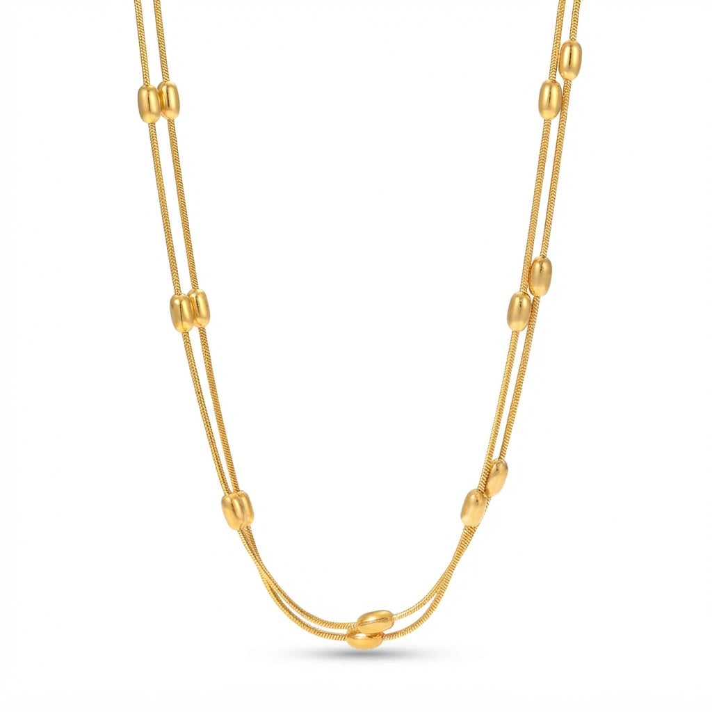 Collar arroz largo dorado
