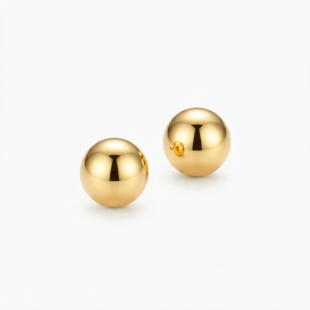 Aretes redondos dorados