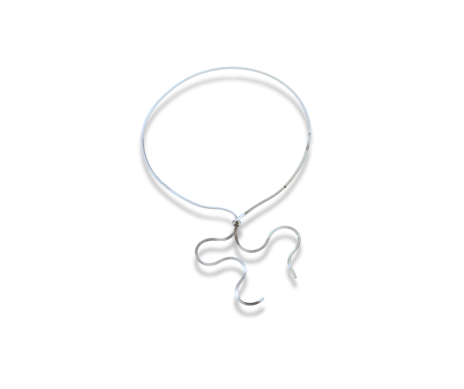 Corbatín ajustable plateado