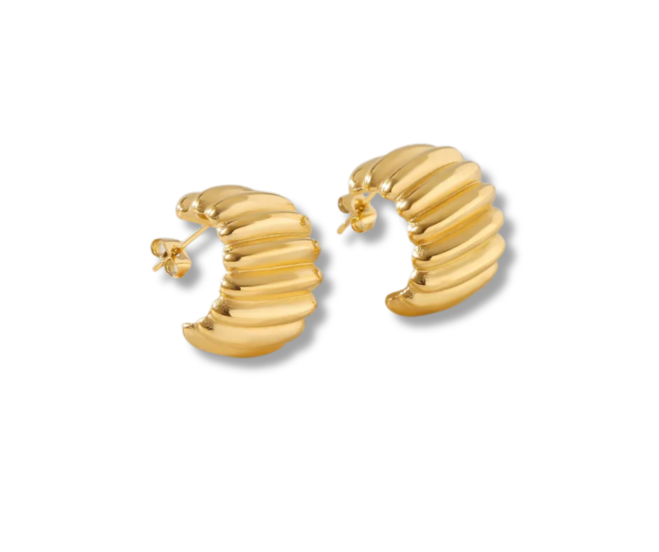 Media arracada Aria dorado