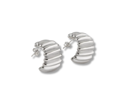 Media arracada Aria plata