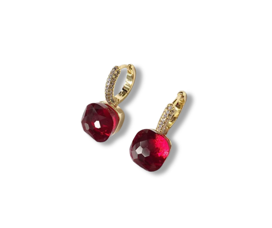 Aretes Candy rojo