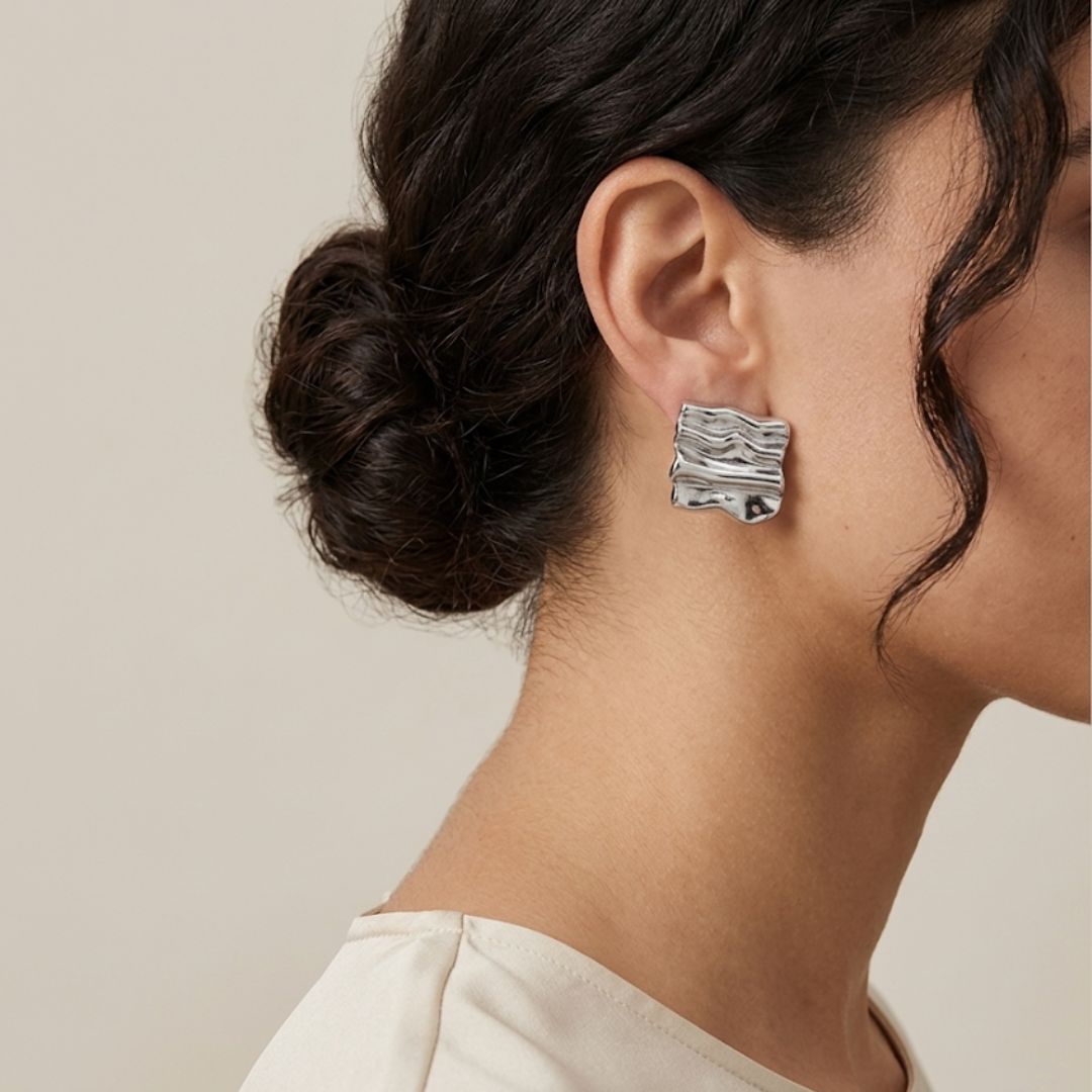 Aretes chía plata
