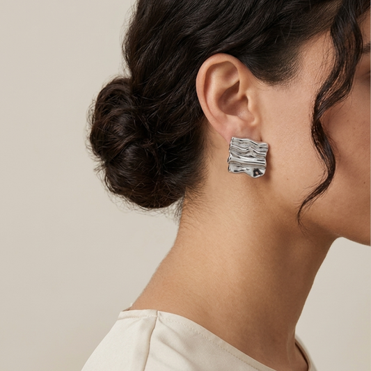 Aretes chía plata