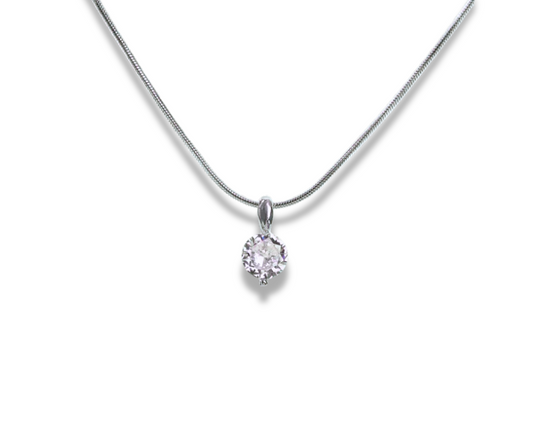 Collar chispa plateado