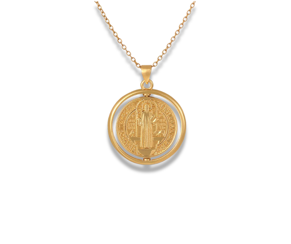 Collar medalla San Benito