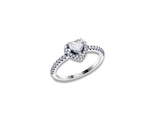 Anillo corazón mediano