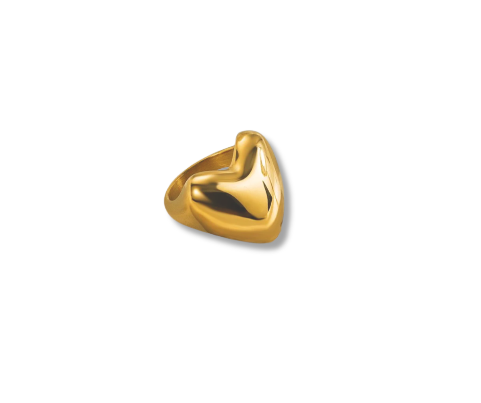 Anillo corazón chunky