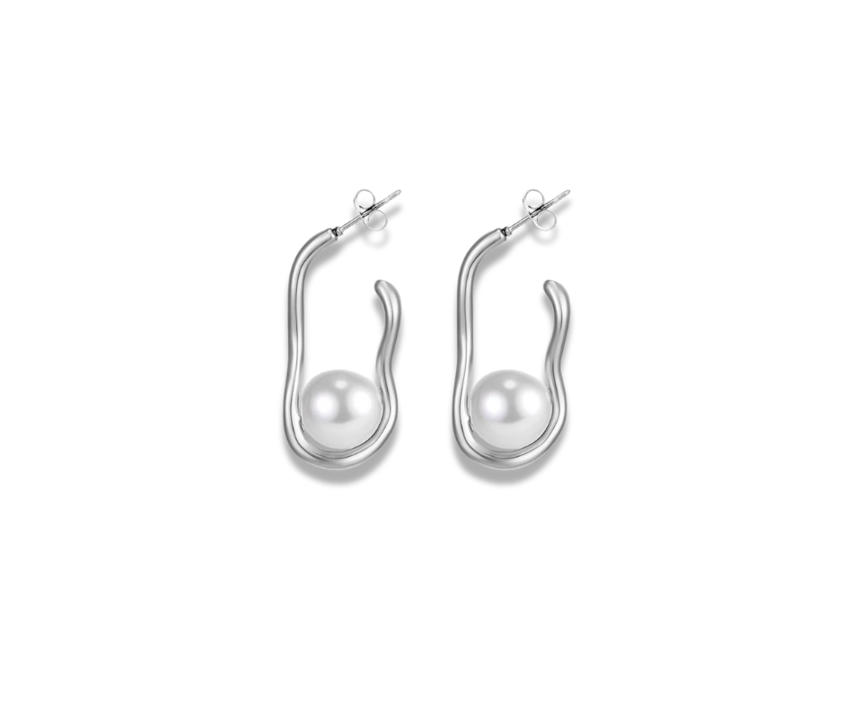 Aretes Dominica plateado