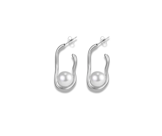 Aretes Dominica plateado
