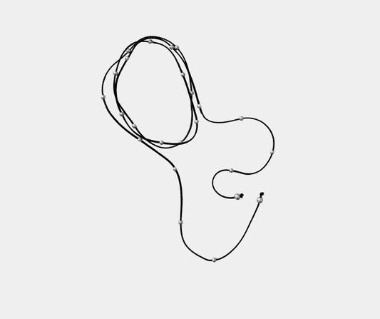 Collar Malta negro/plata