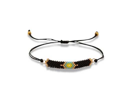 Pulsera miyuki ojito negro