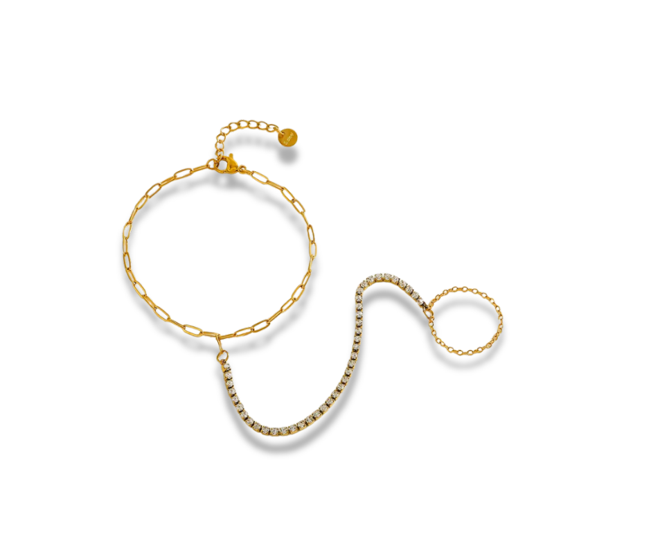 Pulsera y anillo cristal