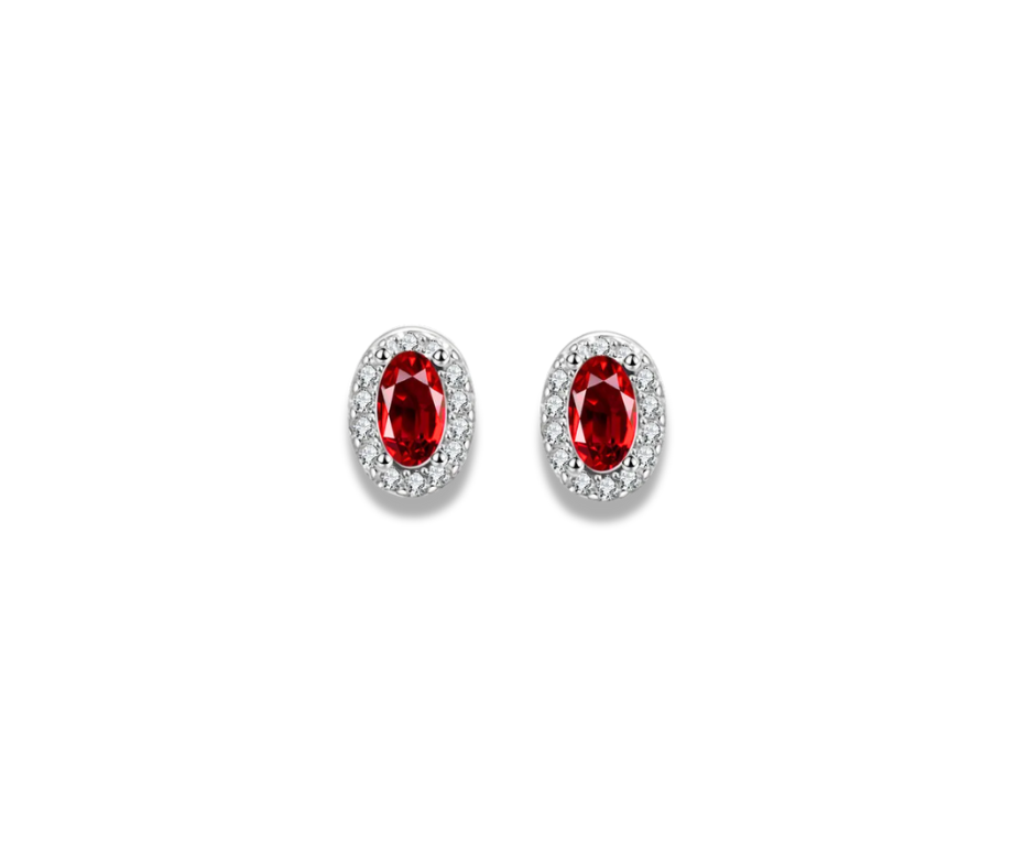 Aretes Rebeca rojo