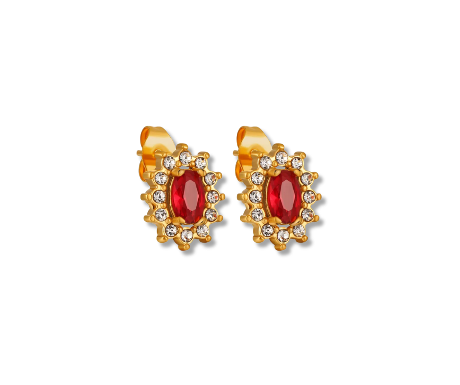 Aretes rojos