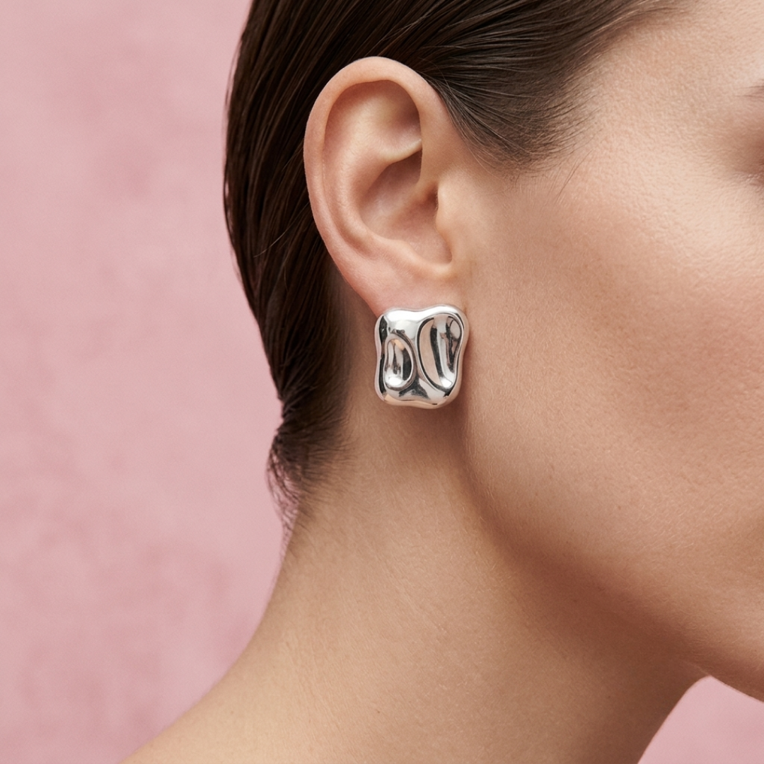 Aretes Tina plata